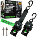 Rhino USA Boat Trailer Straps (2-Pack) - Heavy Duty 2 Inch x 48 Inch Boat Tie Down Straps to Trailer - Ultimate Adjustable Transom Tie Down Straps for Trailering Safety with Boat, Jet Ski, & More!