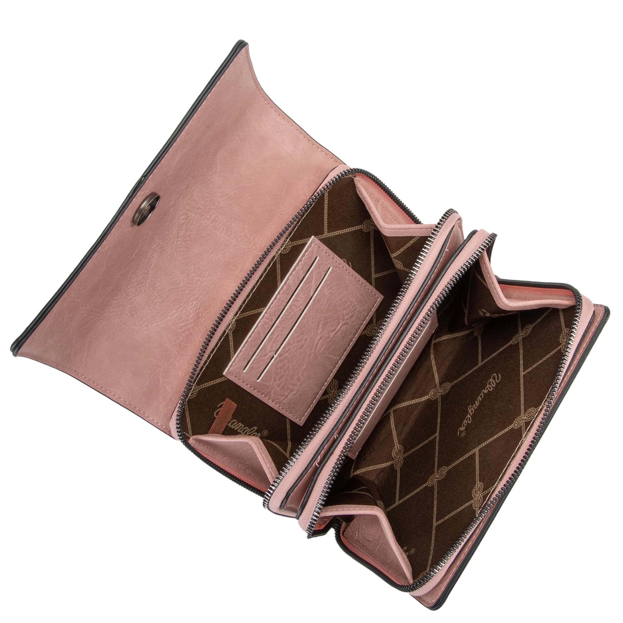 Wrangler Flap Crossbody Purse for Women Shoulder Bag Vintage Wallets with Chain Strap