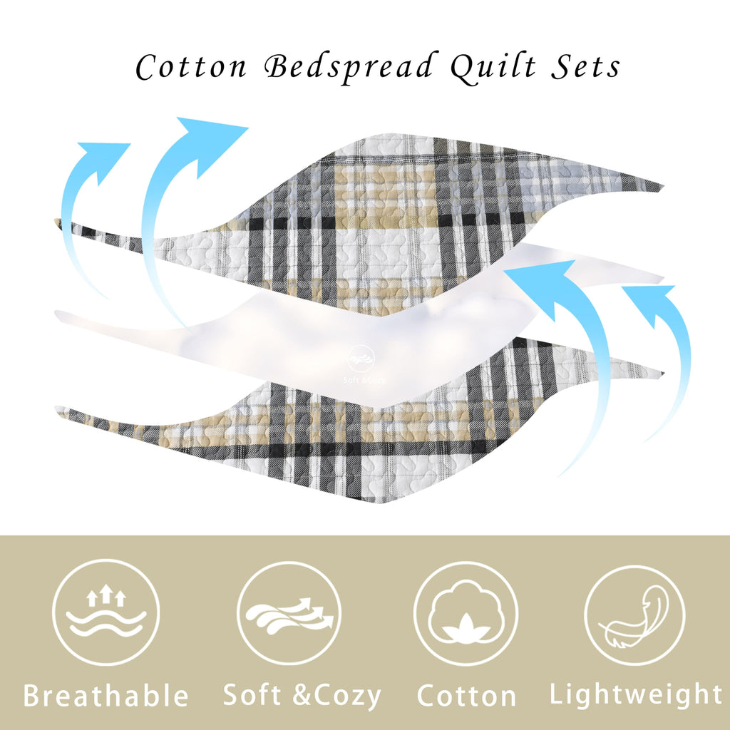 Yellow Quilts Queen Size, Paisley Comforter Set Queen Cotton Bed, Yellow Grey White Comforter, Striped Bedding Queen Size, Lightweight Luxury Bedspread,3 Piece
