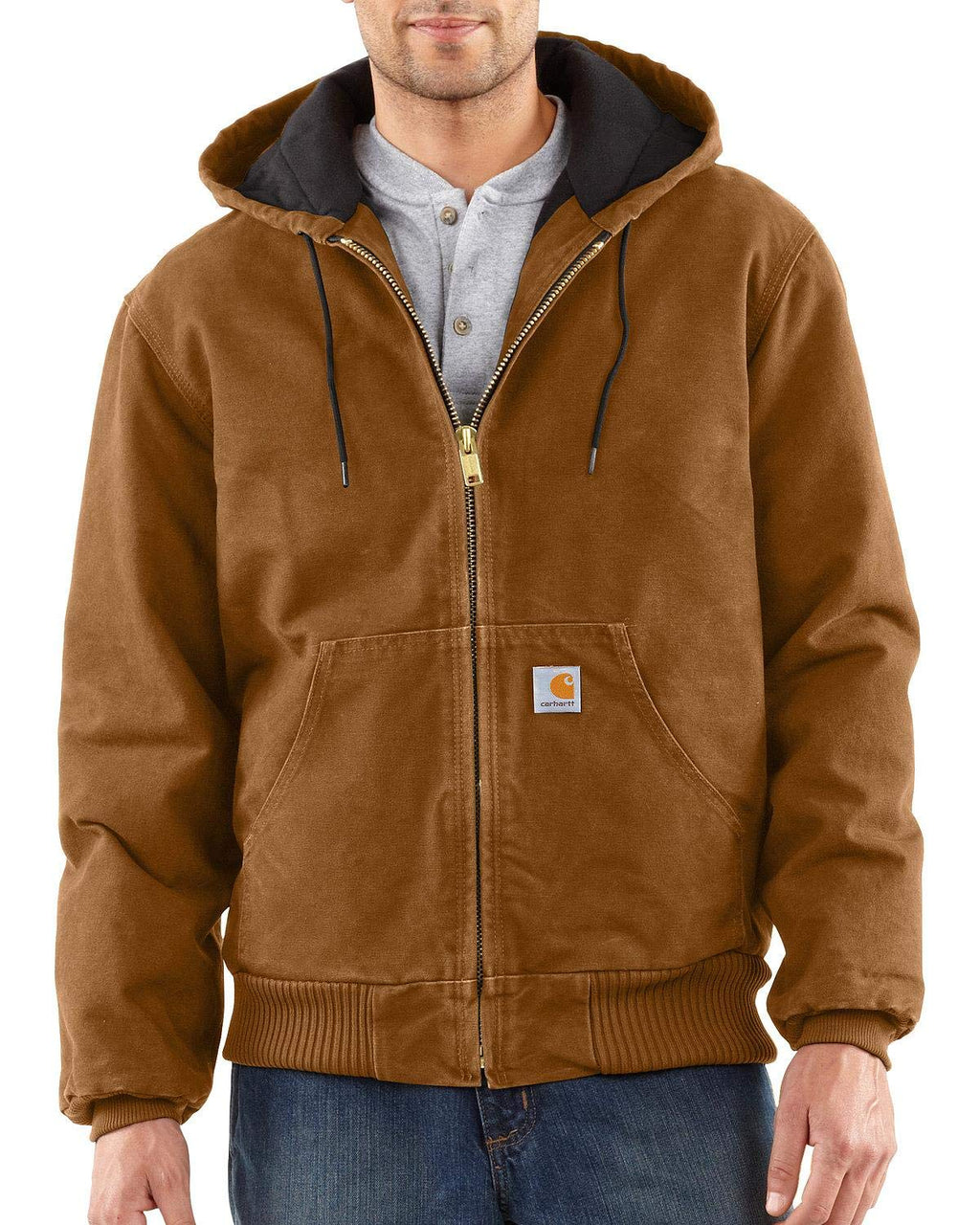 Carhartt Men's Big-Tall Quilted Flannel Lined Sandstone Active Jacket