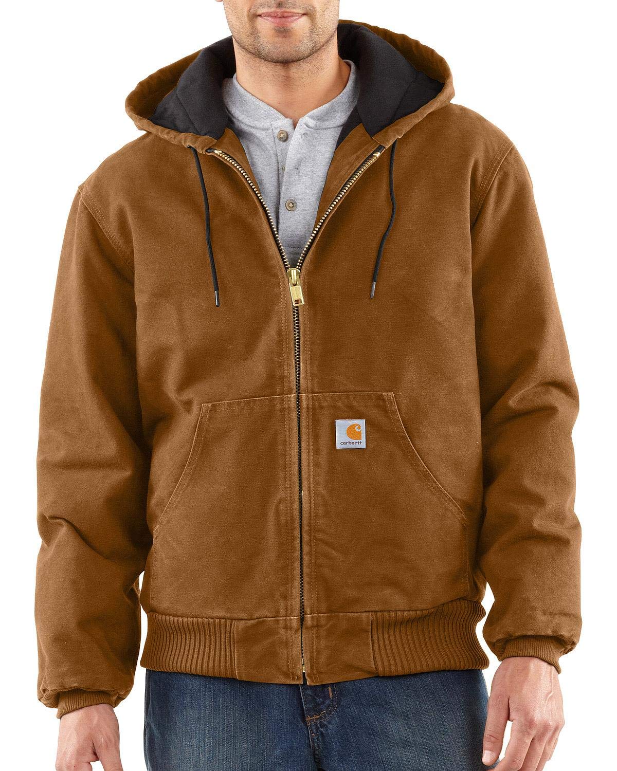 Carhartt Men's Big-Tall Quilted Flannel Lined Sandstone Active Jacket