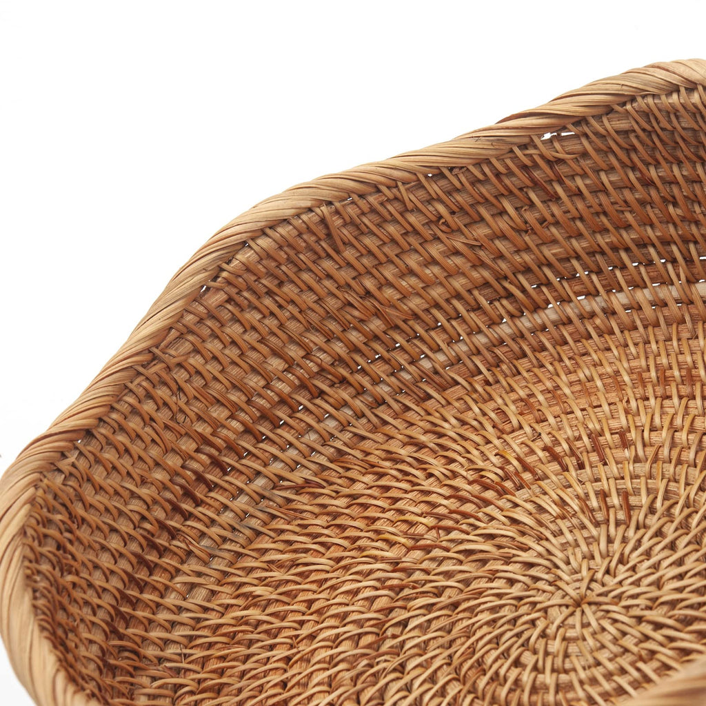 Natural Rattan Fruit Storage Baskets Rectangular Woven Wicker Box for Key Holder Remote Stackable Natural Set of 3