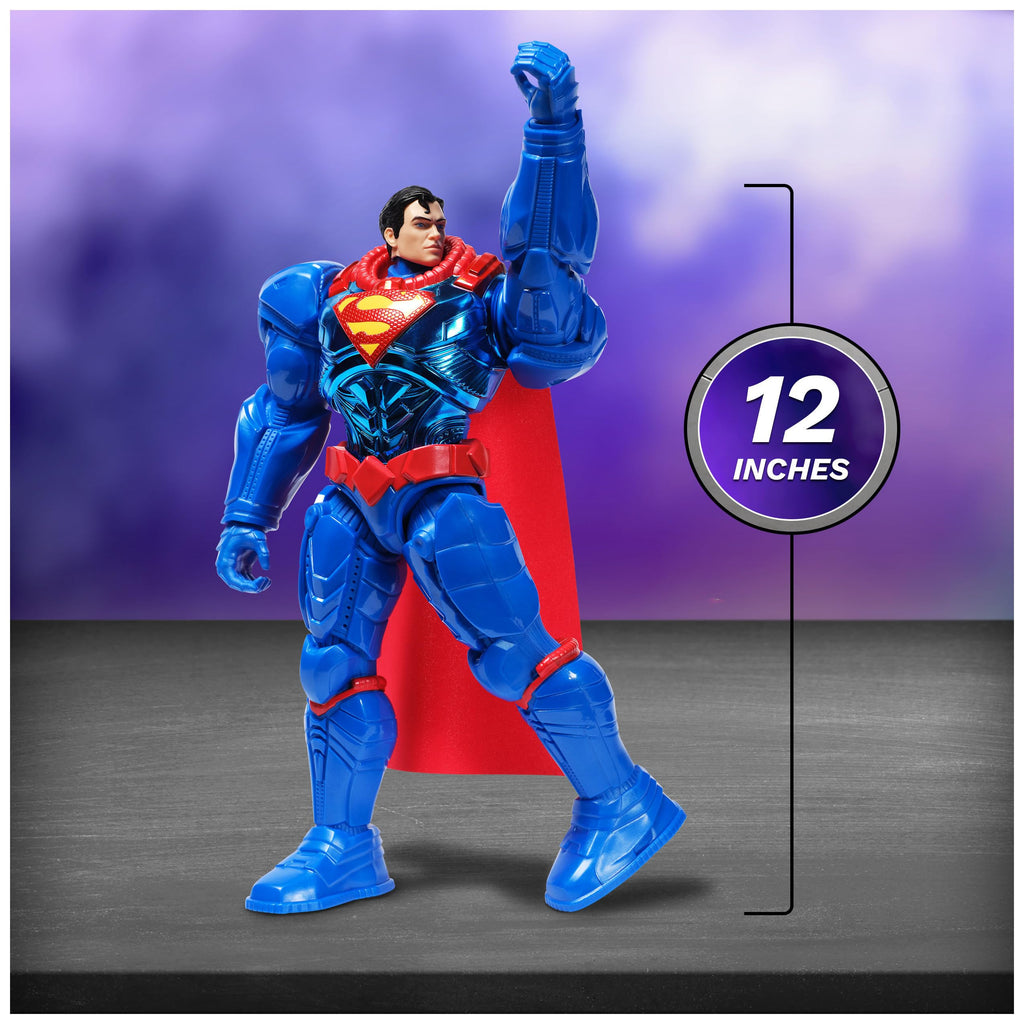 DC Comics, Metal Force Batman Action Figure, 12-Inch Extra Large Super Hero Collectible Kids Toys for Boys and Girls Ages 4 and Up