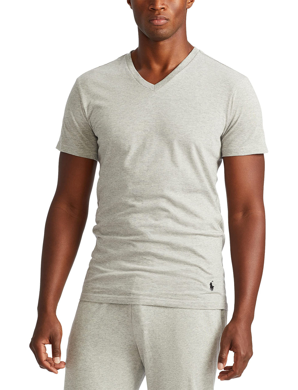 Polo Ralph Lauren Men's T-Shirt Pack, 3-Pack, Cotton Men's Clothing V-Neck Undershirt, Slim Fit Tees, Moisture-Wicking