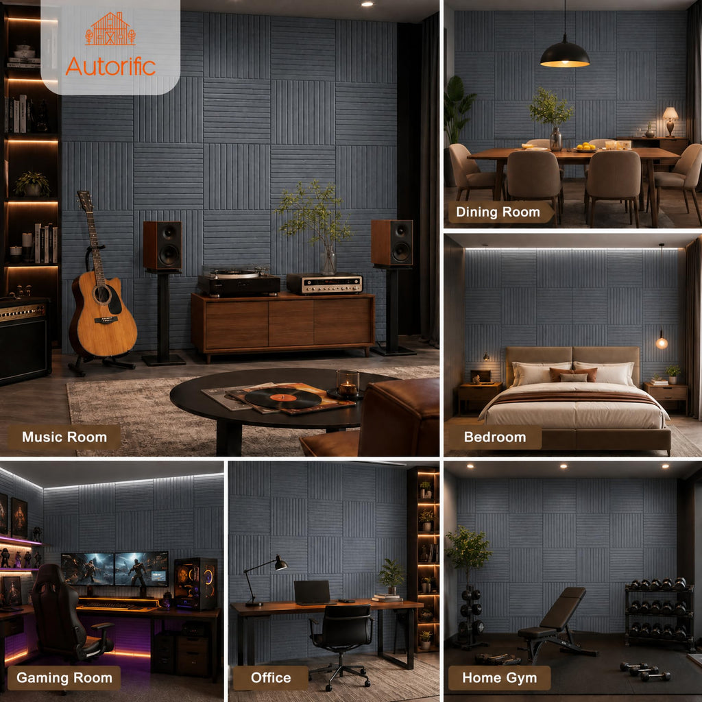 Art Acoustic Panels for Wall,5 Pack Sound Absorbing Panels,47.2” x 23.6” Soundproof Wall Panels,High-Density Acoustic Wall Panels,Decorative Sound Panels with Wood-Look