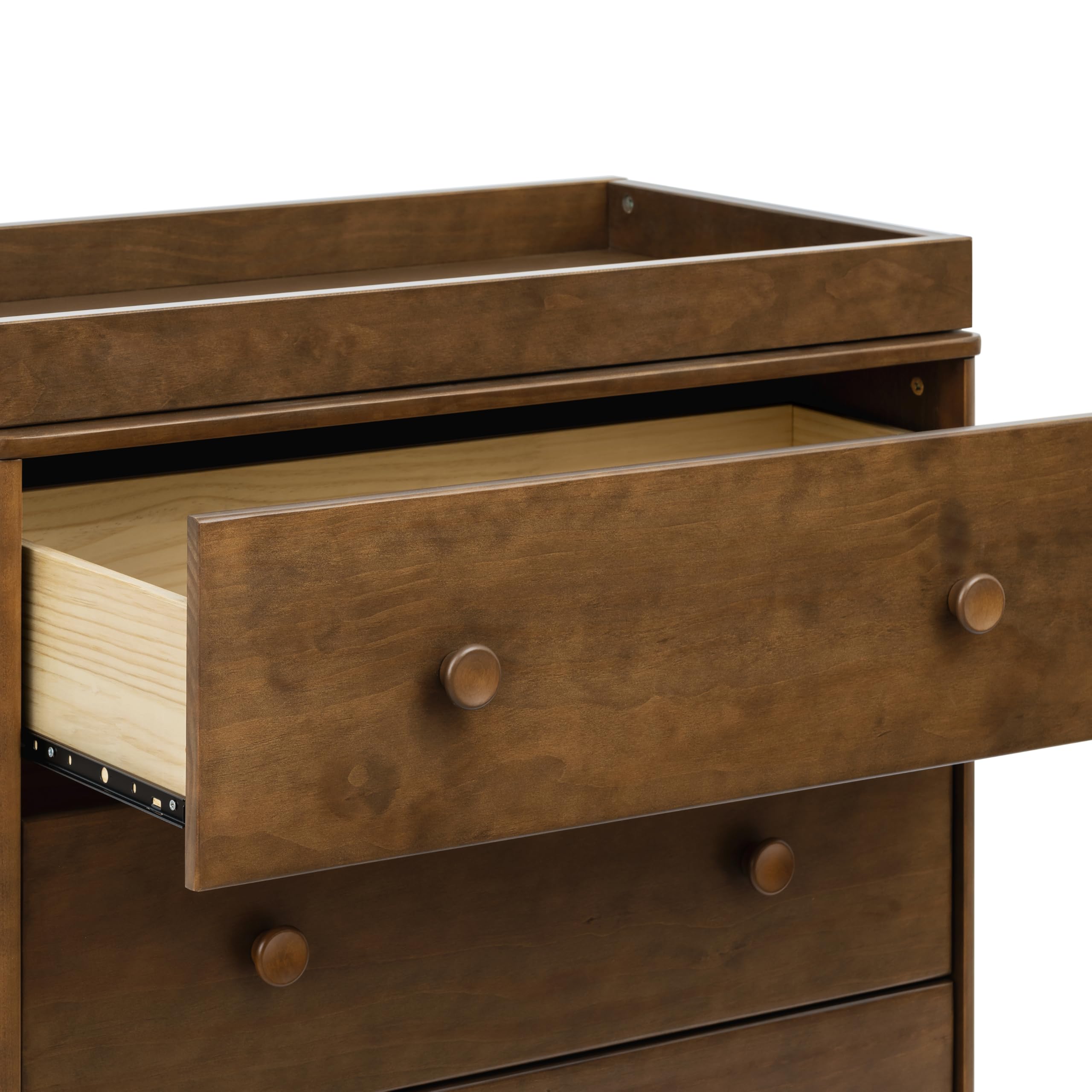 Babyletto Lolly 3-Drawer Changer Dresser with Removable Changing Tray in Natural Walnut, Greenguard Gold Certified