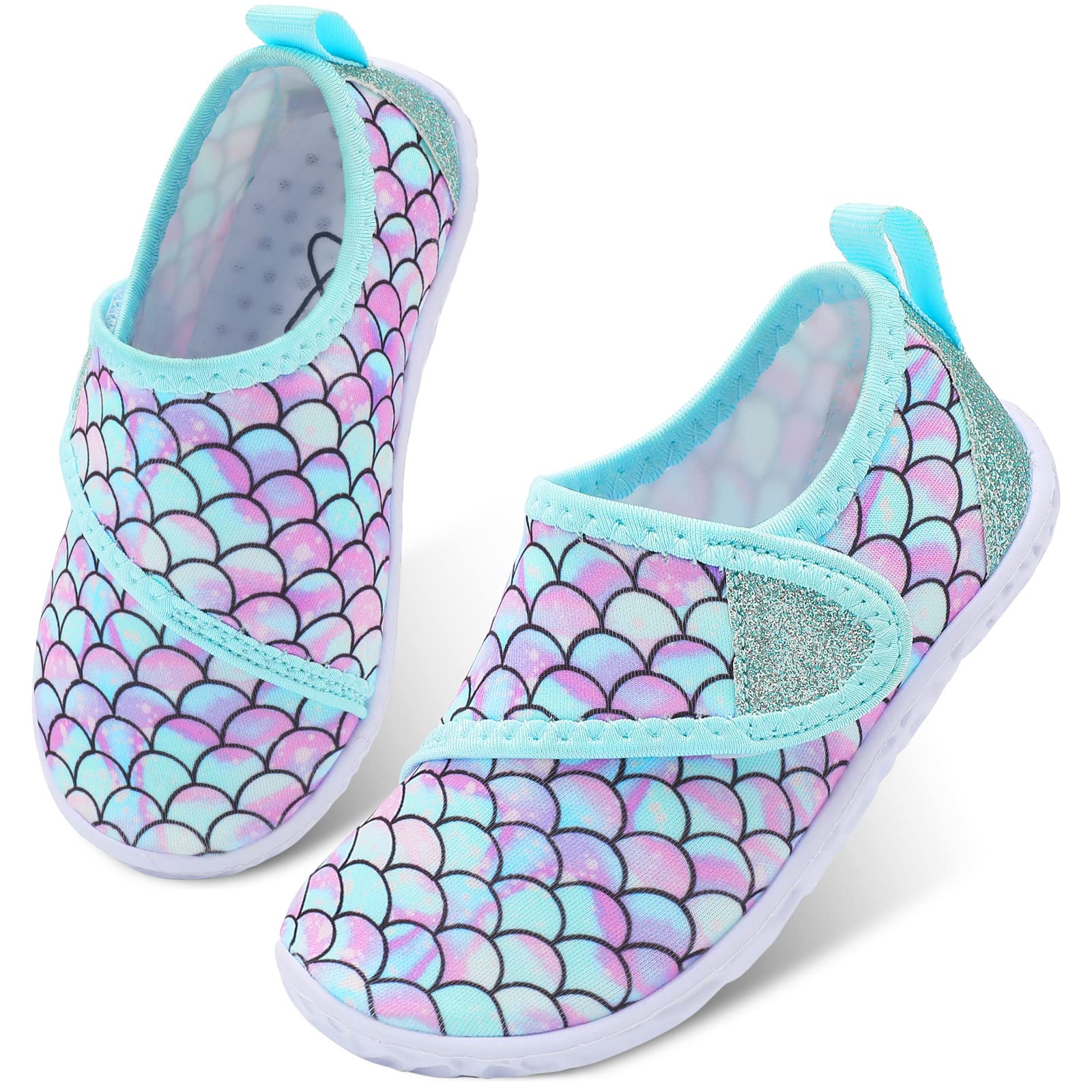 LeIsfIt Toddler Water Shoes Boys Girls Barefoot Aqua Socks Kids Breathable Quick-Dry Swim Shoes for Beach Pool Surf