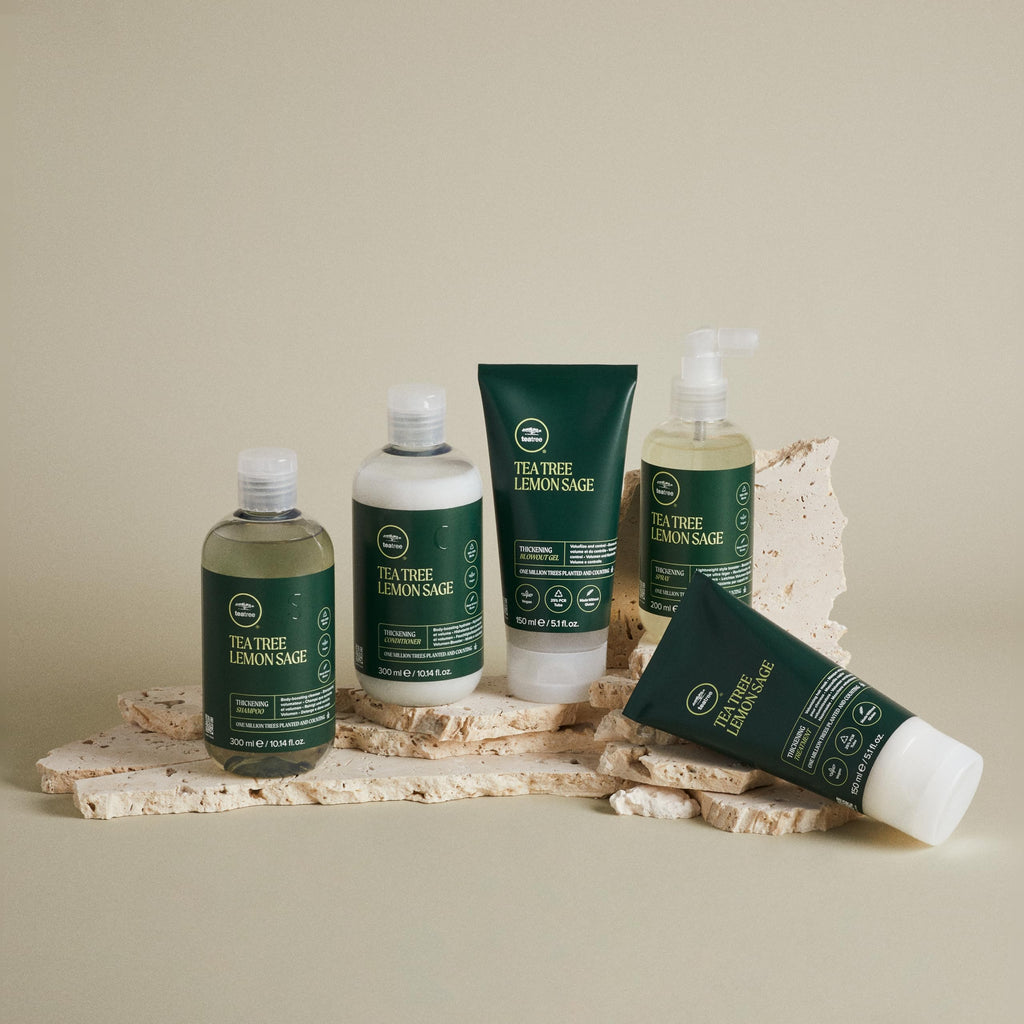 Tea Tree Lemon Sage Thickening Spray, Builds Body + Boosts Volume, For Fine Hair