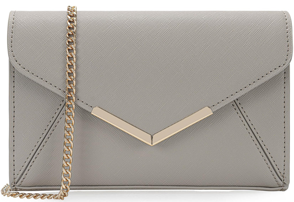 DEXMAY Women Envelope Clutch Faux Saffiano Leather Evening Handbag Foldover Clutch Bag Formal Dressy Purse