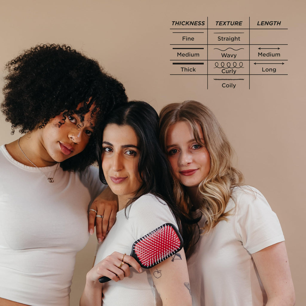 Denman Power Paddle Hair Brush for Quick and Convenient Detangling, Blow Drying and Styling - Combination of D3 Styling Pens & Paddle Brush - For Men and Women P038