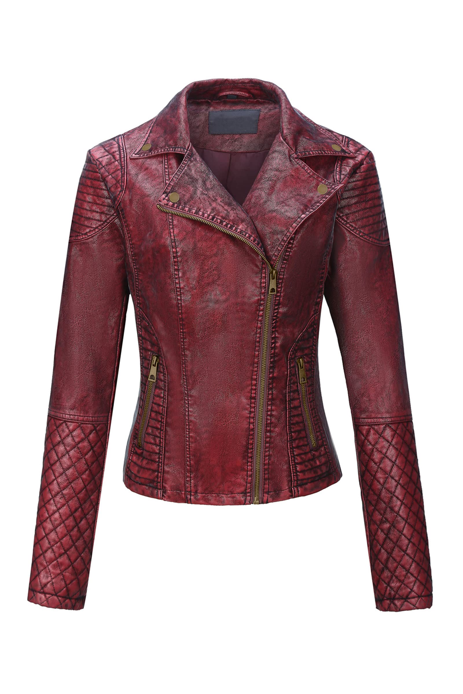 Bellivera Women's Faux Leather Casual Jacket 2026 Spring Trendy Motorcycle Outfits Lightweight Classic Coat