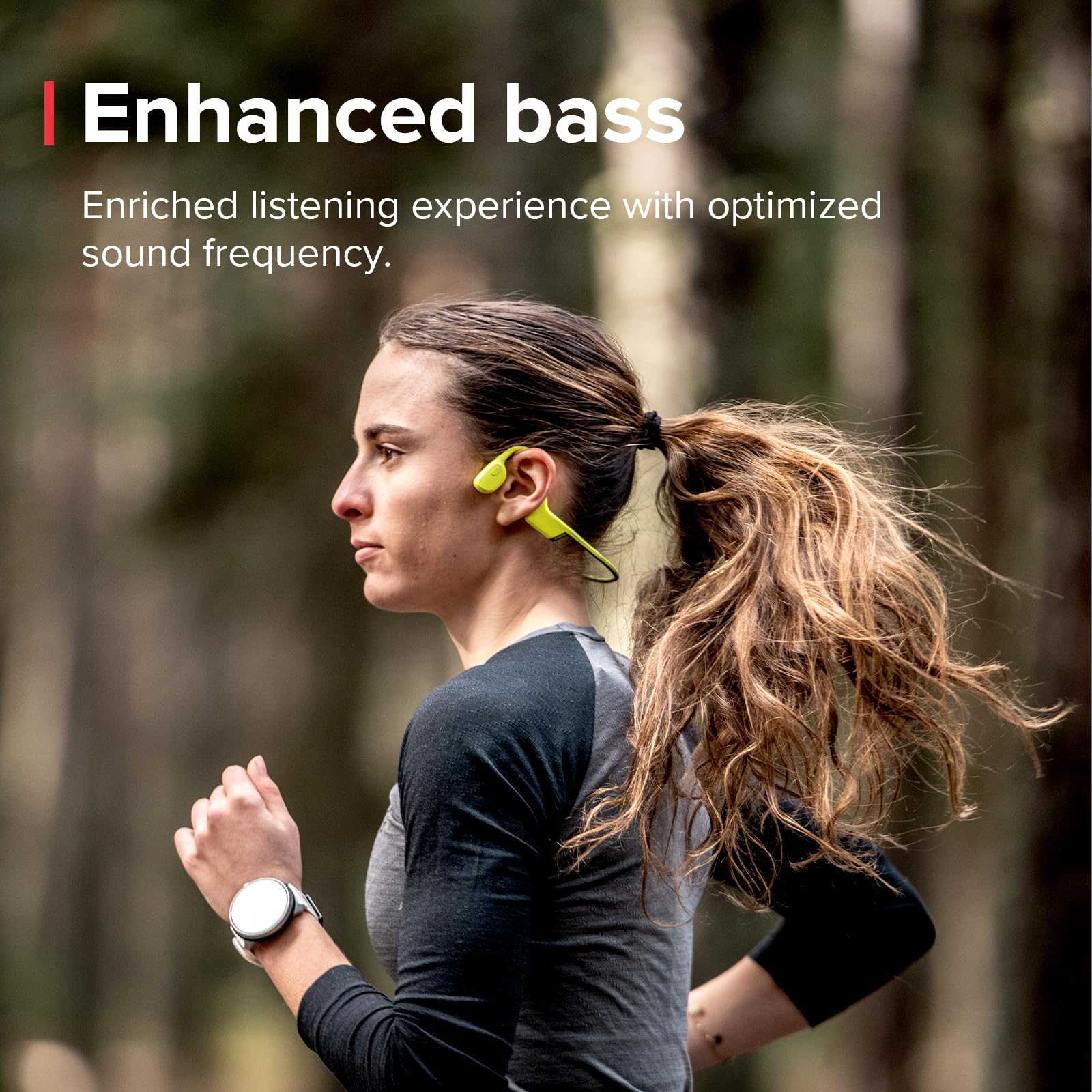 SUUNTO Sonic Open-Ear Bone Conduction Sports Headphone, Bluetooth Wireless Headset w/Enhanced Bass & Multipoint Connection, 10H Playtime w/Fast Charging, Built-in Dual Mics, Waterproof & Lightweight