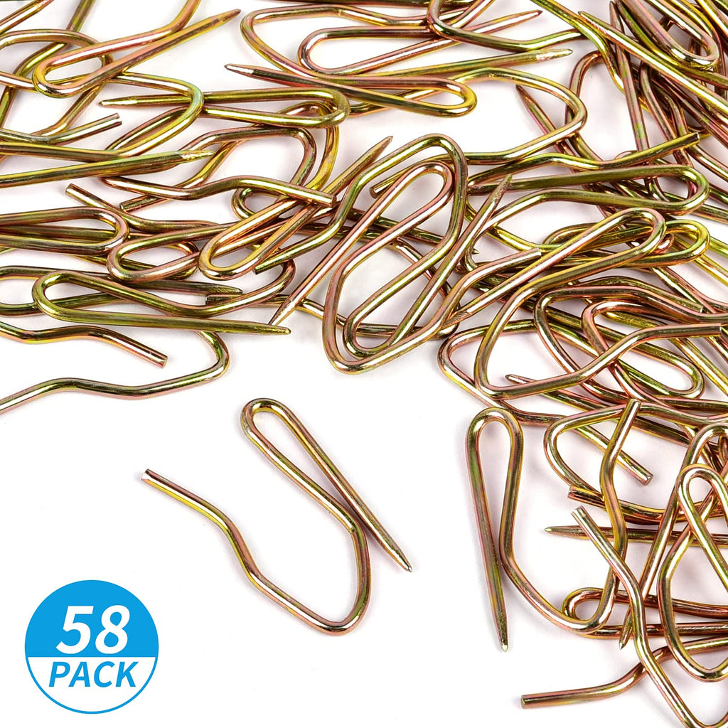 1.2 Inches Curtain Hooks, Sopito 58pcs Metal Drapery Pin and Hook for Door Window Shower Curtain, Bronze