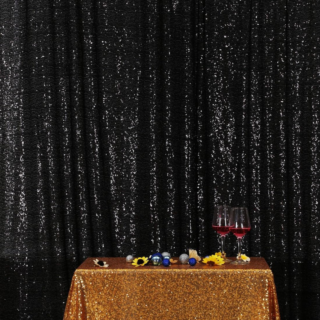 Poise3EHome Baby Blue Sequin Backdrop Curtain, 2 Panels 2Ft x 8Ft Glitter Photography Background for Party Baby Shower Wedding Birthday Christmas Thanksgiving Halloween Decoration