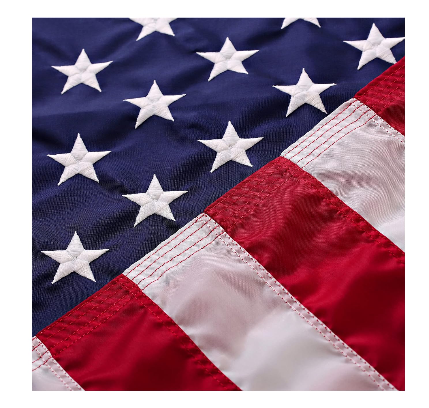 2X3 American Flag for Outside | American Flag Made in USA Heavy Duty American Flags for Outside 2X3 with Embroidered Stars and Sewn Stripes - All Weather US