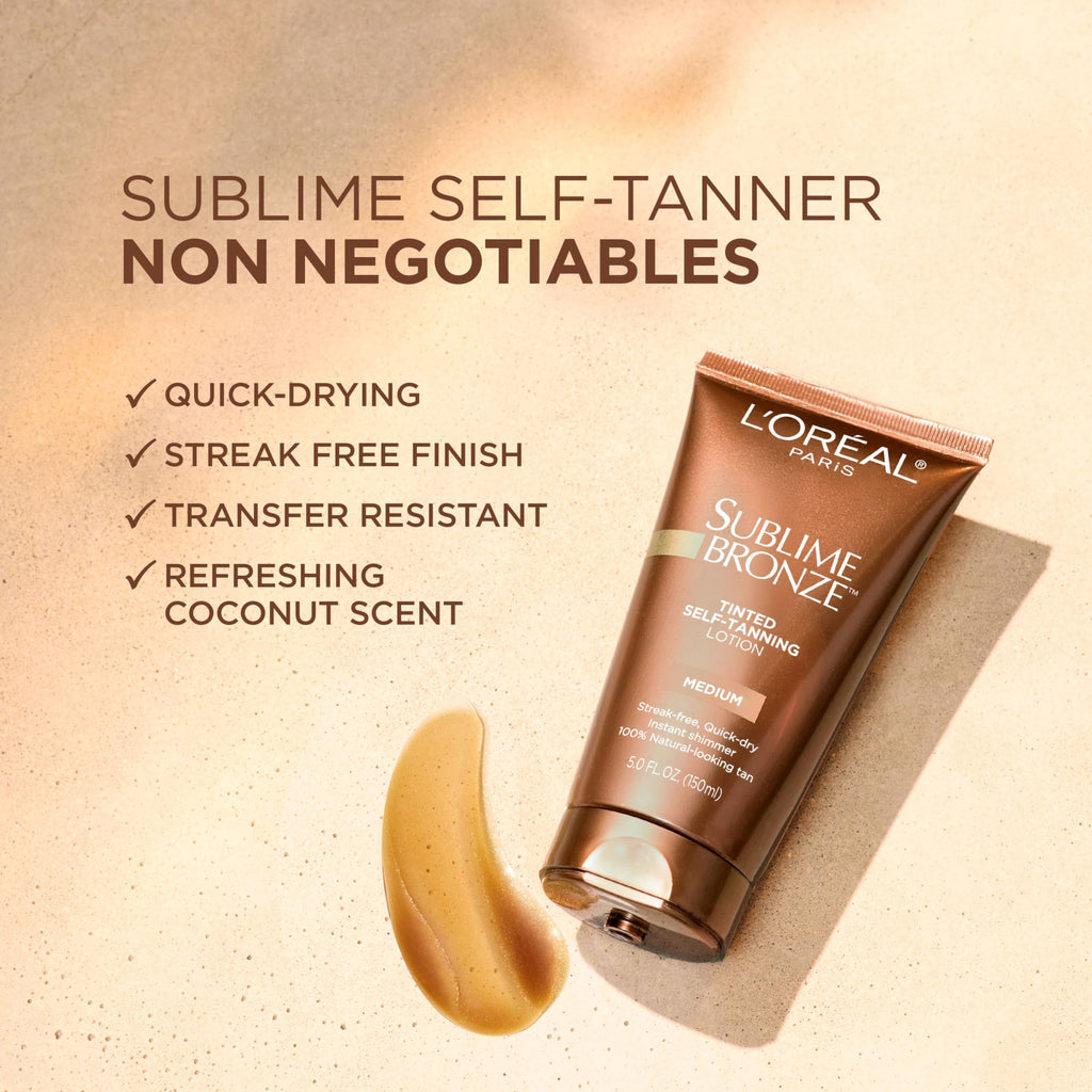 L'Oréal Paris Sublime Bronze Luminous Bronzer Self-Tanning Lotion, 6.7 oz.