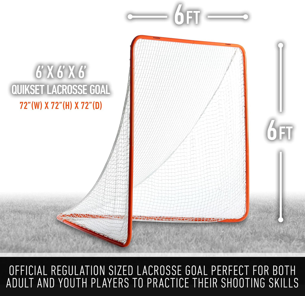 Franklin Sports Official Quikset Lacrosse Goal - 6' x 6'