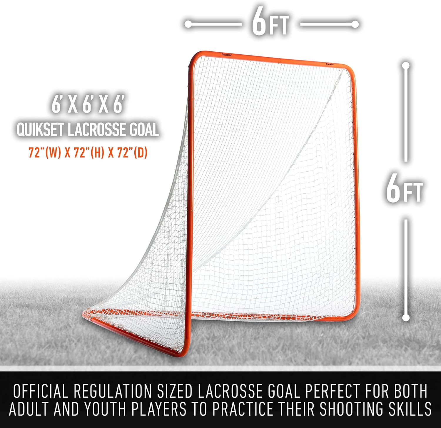 Franklin Sports Official Quikset Lacrosse Goal - 6' x 6'