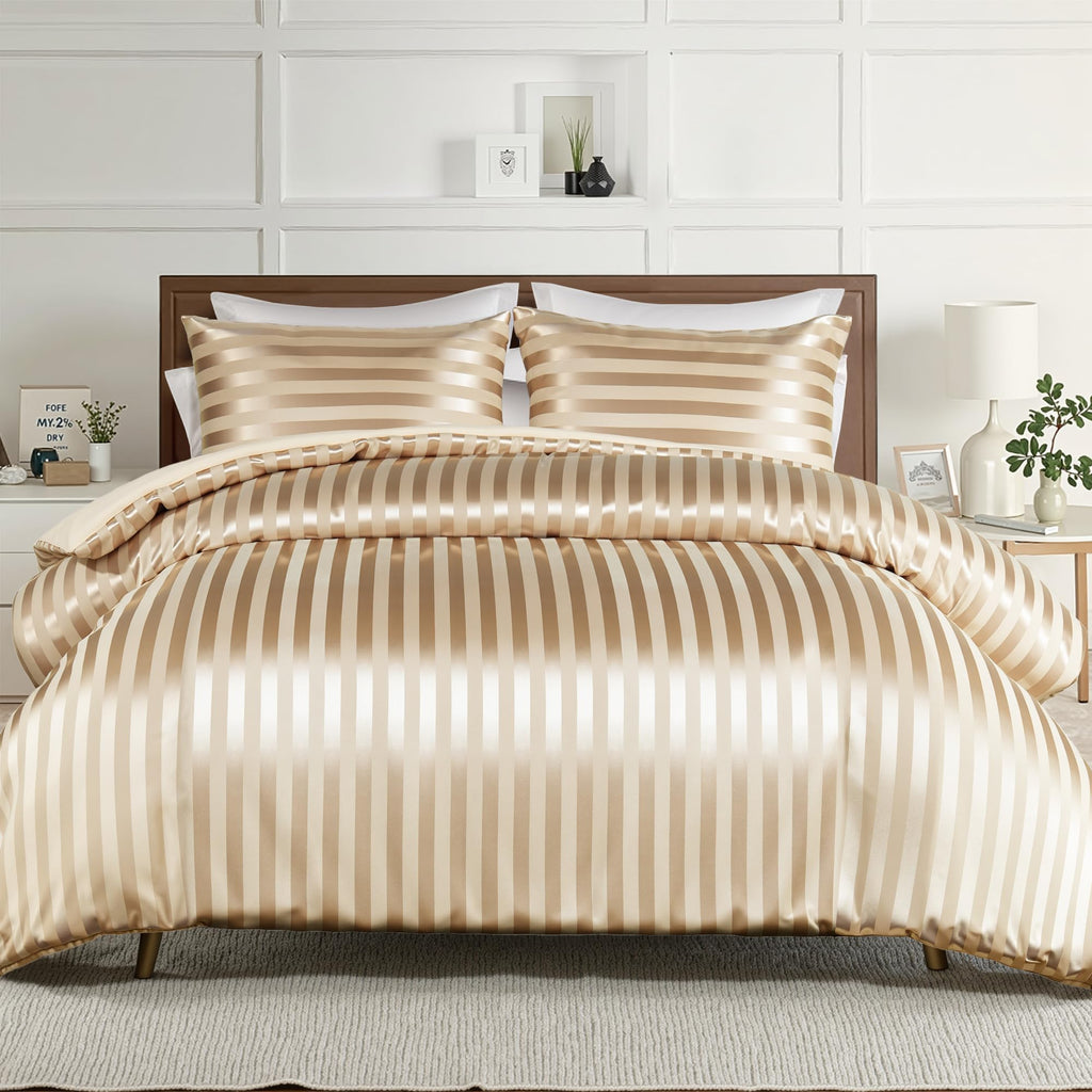 Whale Flotilla 2-Piece Reversible Silky Soft Twin Size Comforter Bedding Set, Luxurious Satin Comforters with Satin Pillowcase, Lightweight Duvet for All Seasons, Black
