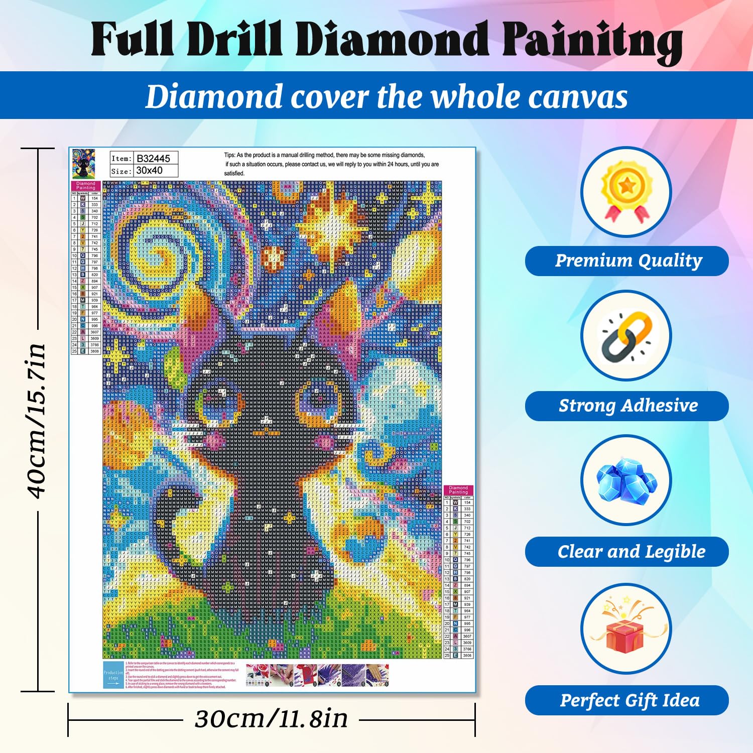 Yunnuo Diamond Art Kit, Tropical Beach Sunset with Palm Trees, DIY Round Gem Art Canvas, Crafts for Adults and Beginners, 12x16 in, Landscape Painting