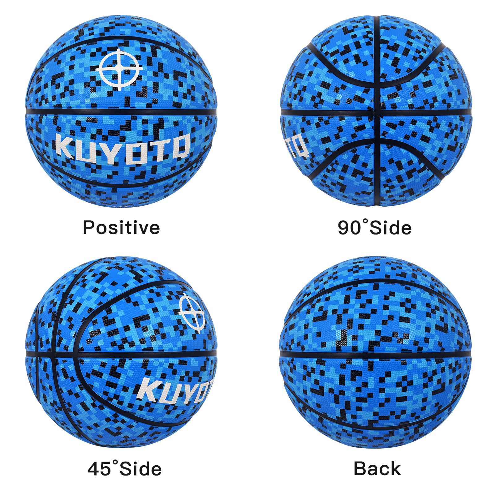 KUYOTQ Kids Youth Adult Size 3/4/5/6/7 (22/25.5/27.5/28.5/29.5") Basketball Premium Rubber or Faux Leather Basketball Indoor Outdoor Basketball for Boys Girls Womens Mens Basketball Gifts (Deflated)