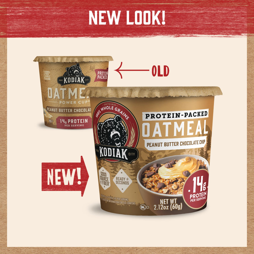 Kodiak Cakes Instant Protein Apple Cinnamon Oatmeal in a Cup, 2.12oz (Pack of 12)