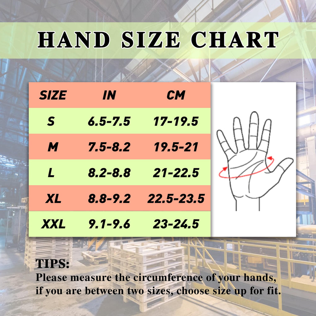 AIGEVTURE Safety Work Gloves Mens & Women, Light Duty Mechanic Gloves Touch Screen, Gardening Work Gloves with Grip,High Dexterity