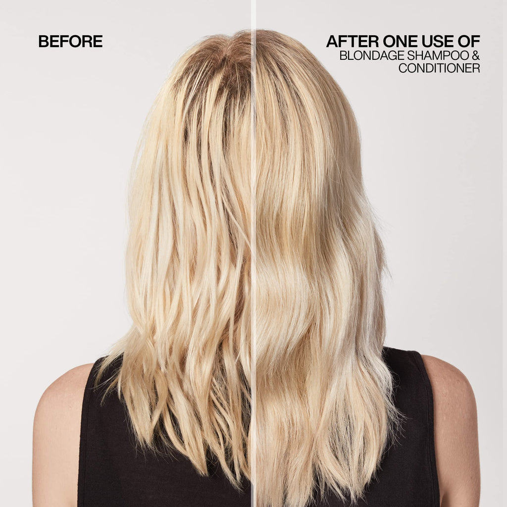 Redken Blondage Color Depositing Purple Conditioner For Blonde Hair - Tones & Moisturizes Brassy Hair