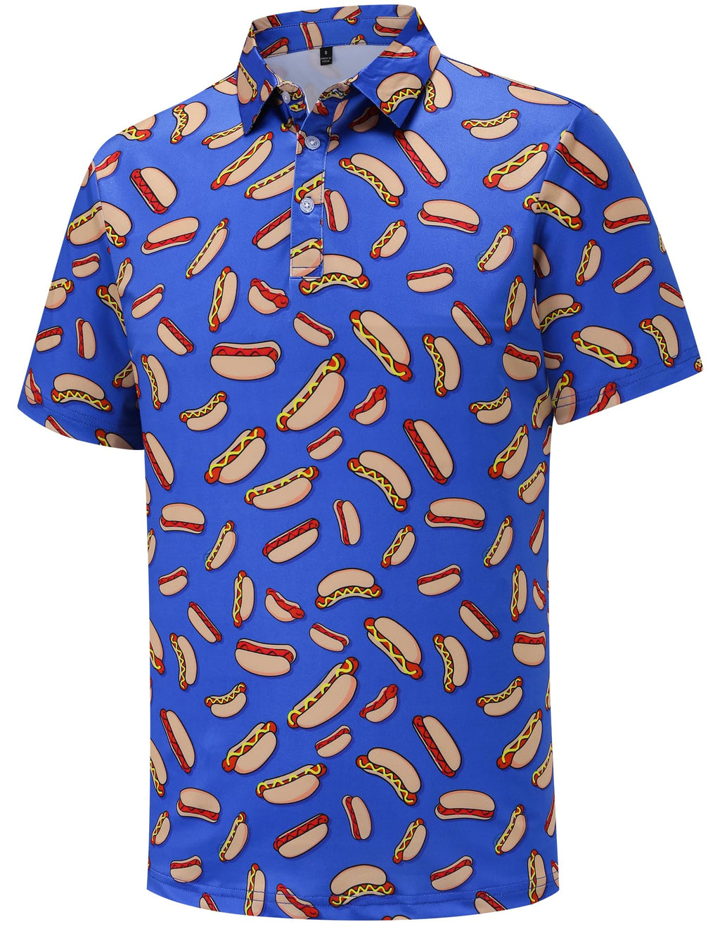 Men's Golf Polo Shirts Funny Golf Shirts for Men Performance Moisture Wicking Quick Dry Athletic Short Sleeve Shirts