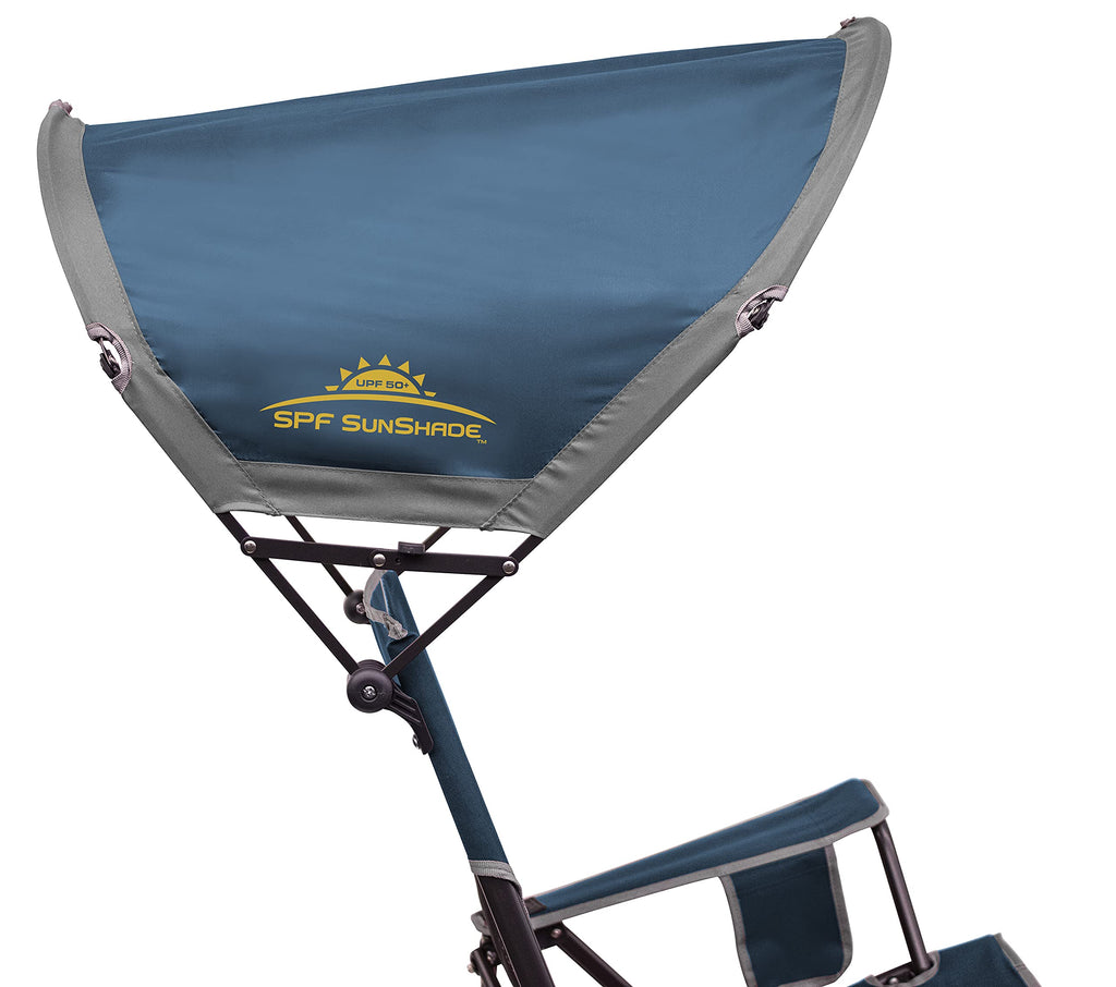 GCI Outdoor Comfort Pro Rocker Camping Chair | Portable Folding Rocking Chair with Durable Armrests & Drink Holder — Blush