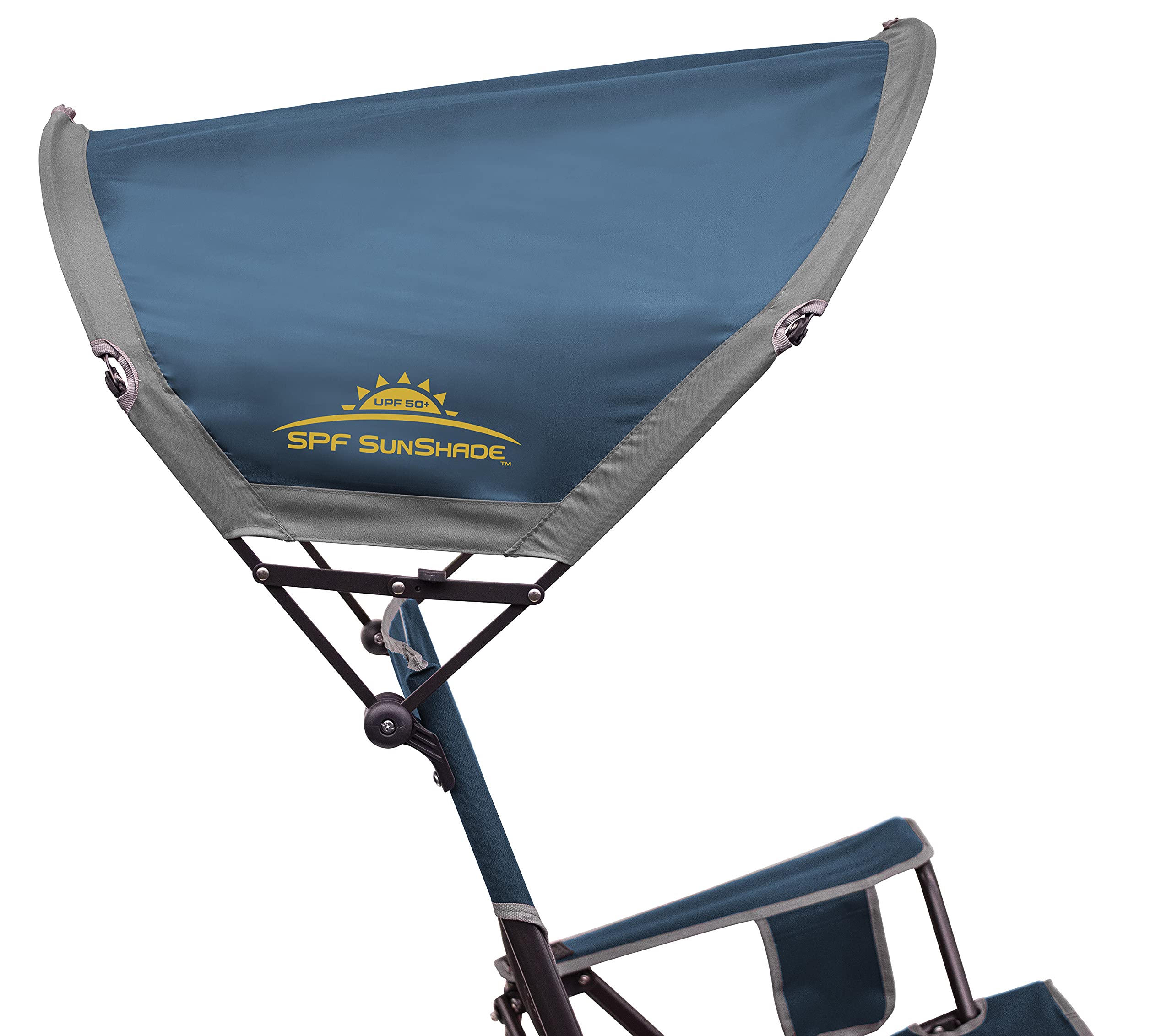 GCI Outdoor Comfort Pro Rocker Camping Chair | Portable Folding Rocking Chair with Durable Armrests & Drink Holder — Blush