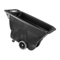 Rubbermaid Commercial Products Tilt Dump Truck, 1 Cubic Yard, 2100 lb Capacity, Black, Heavy Load Capacity with Wheels, Trash Recycling Cart for Office/Warehouse/Facility Management