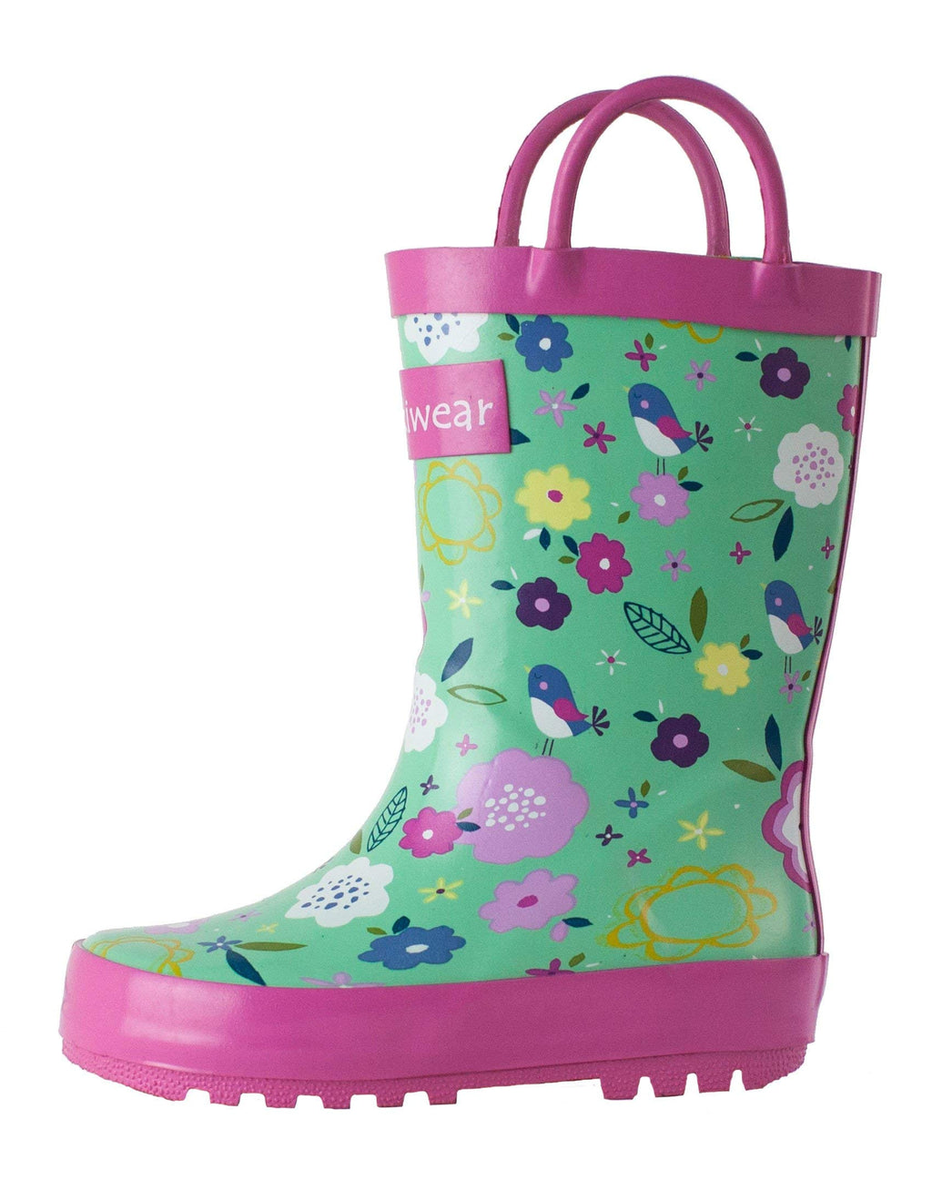 OAKI Toddler Rain Boots - Perfect Kids Rain Boots for Any Weather - Durable Rubber Baby Rain Boots Keep Little Feet Dry, Lightweight Waterproof with Easy-on Handle