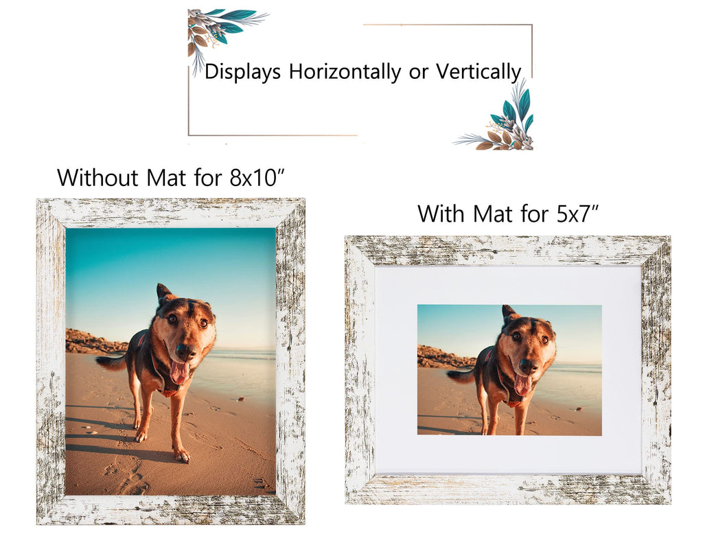 Califortree Black 11x14 Picture Frame - Display Photos 8x10 with Mat or 11x14 Without Mat - HD Glass Inside, Set of 2