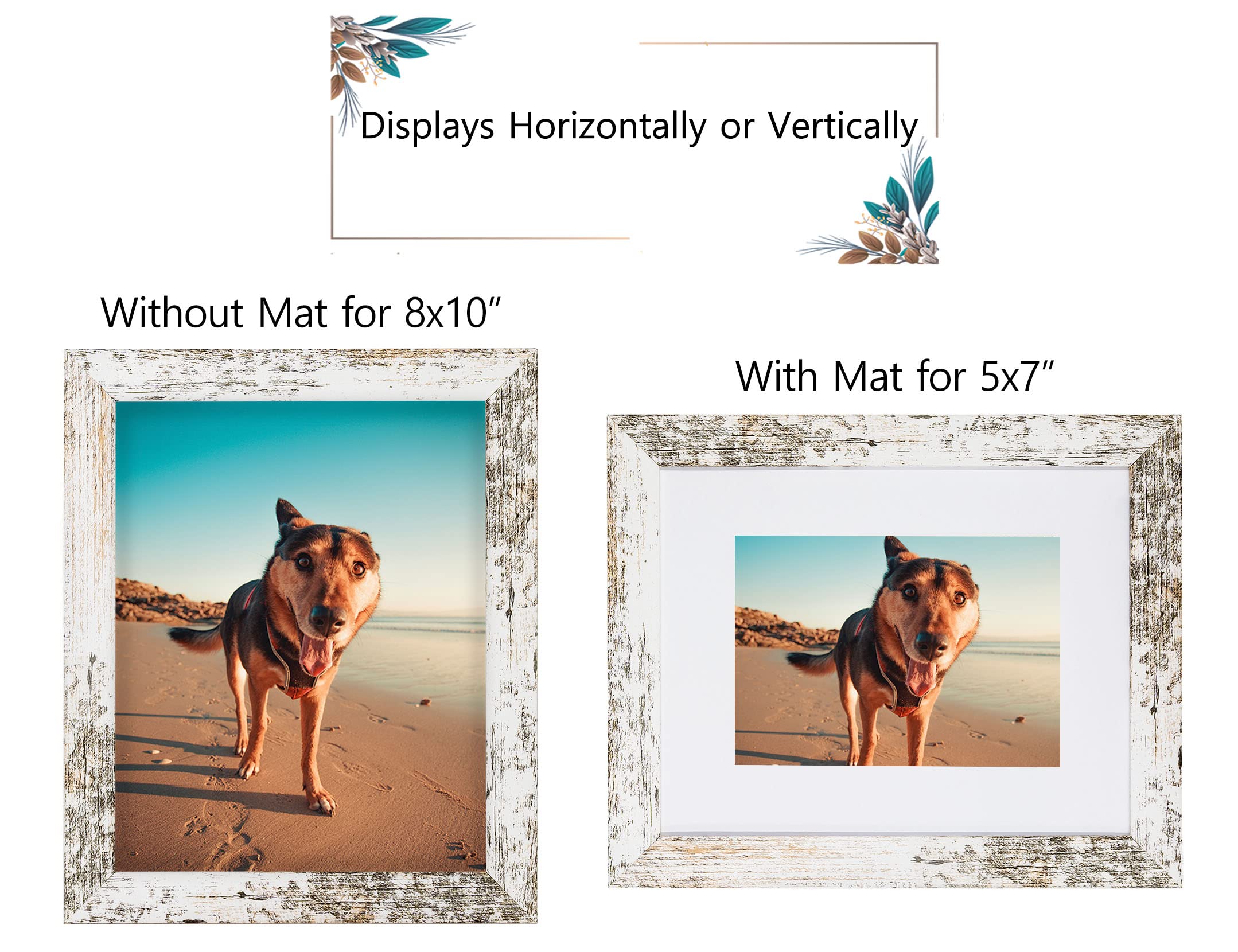 Califortree Black 11x14 Picture Frame - Display Photos 8x10 with Mat or 11x14 Without Mat - HD Glass Inside, Set of 2