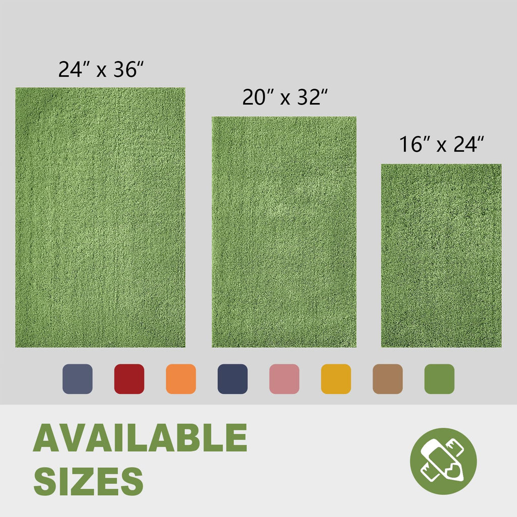 CozeCube Circle Fleece Bath mats for Bathroom, Fluffy Absorbent, Melange Quick Dry Microfiber Bath Rugs, Non Slip Washable Shower Mat Gifts, Brown, 24" X 16"