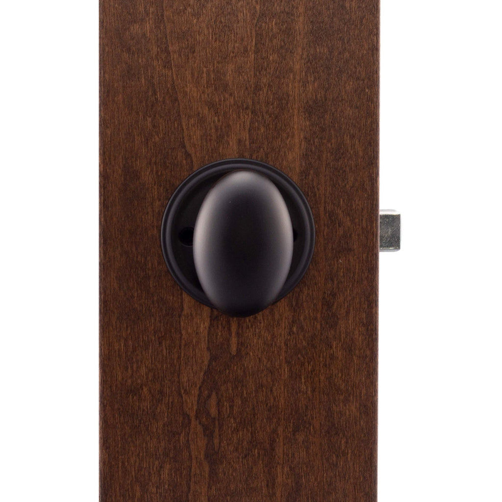Copper Creek EK2090BC Egg Door Knob, Dummy Function, 1 Pack, in Black