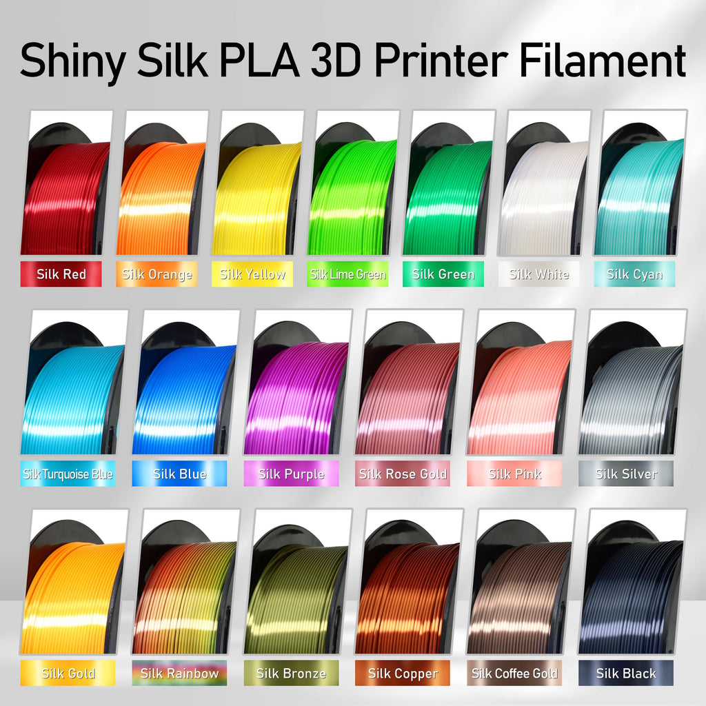 1.75mm PLA 3D Printer Filament Bundle: Glow in Dark Green/Blue/Purple/Rainbow, One Spool Clear Multi Colored, Each Spool 250g, Total 1.25Kg 3D Printing Material, 250g x 5 Spools Glow in Dark PLA