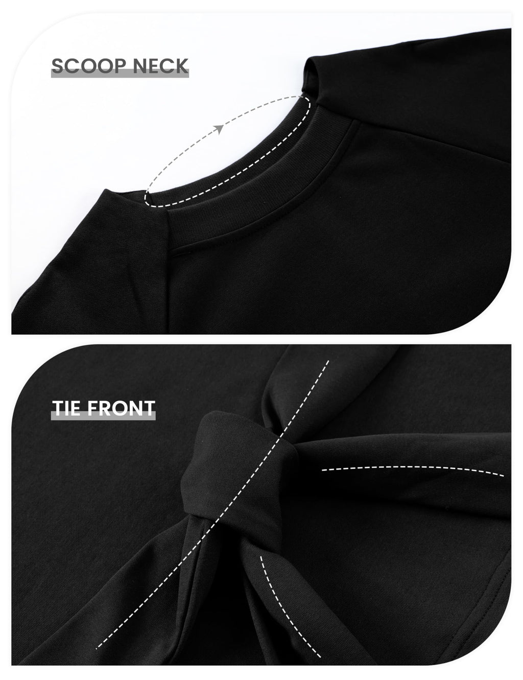 Zhiyouni Women's Long Sleeves Shirt Tops Casual 2026 Fall Fashion Crewneck Tie Knot Sweatshirt Pullover