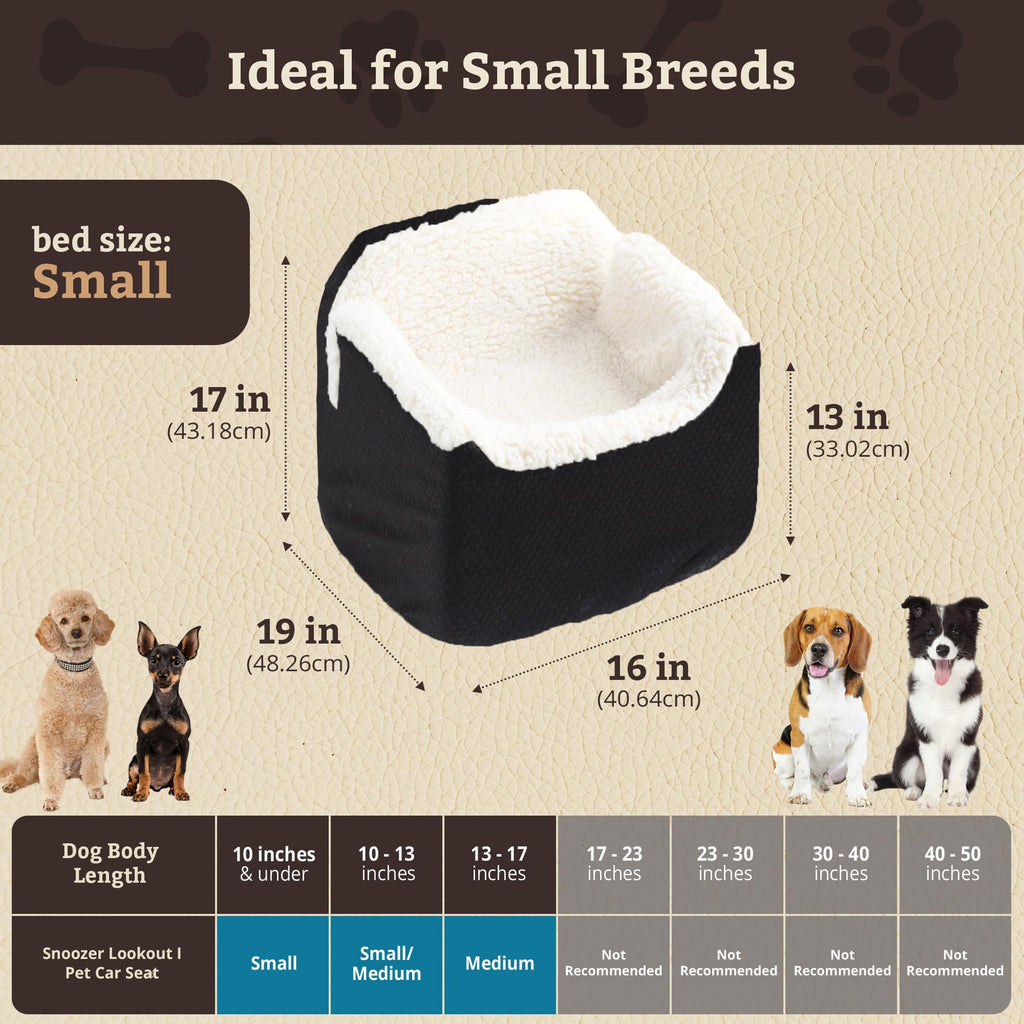 SNOOZER PET Products Lookout 1 Dog CAR SEAT, Birch Diamond, Small