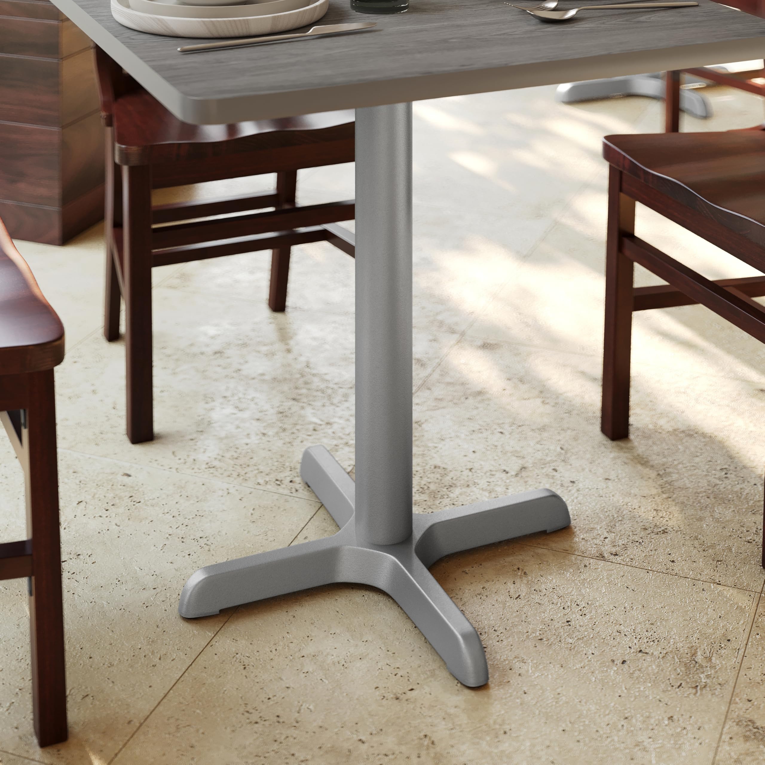 Flash Furniture Beverly 22'' x 22'' Restaurant Table X-Base with 3'' Dia. Table Height Column