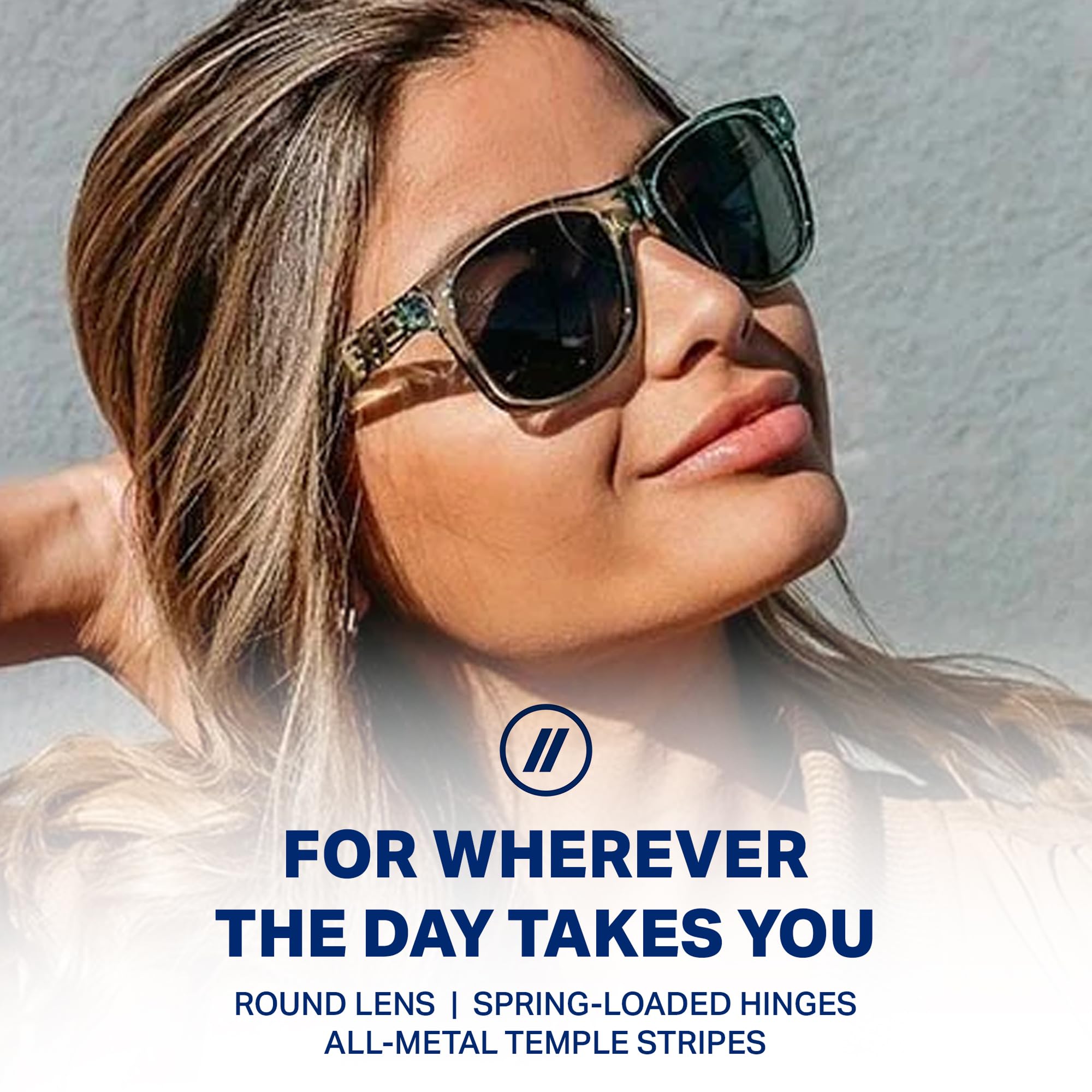 Blenders Eyewear M Class X2 – Polarized Sunglasses – Round Lens, Spring Loaded Hinge – 100% UV Protection – For Men & Women
