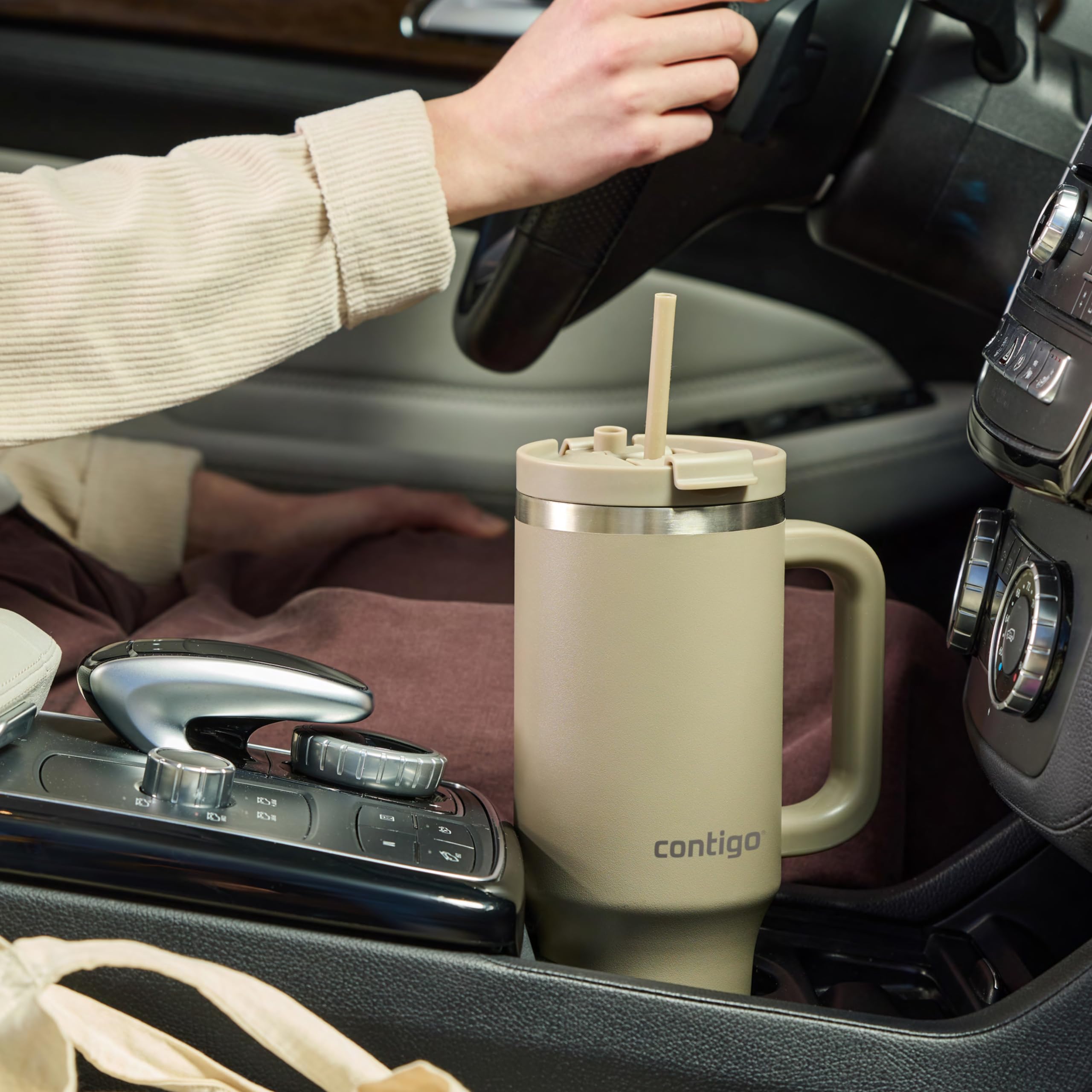 Contigo Streeterville 30oz Tumbler, Stainless Steel Vacuum Insulated, Leak-Proof, Cold for 29 Hours, Fits in cupholders, Licorice