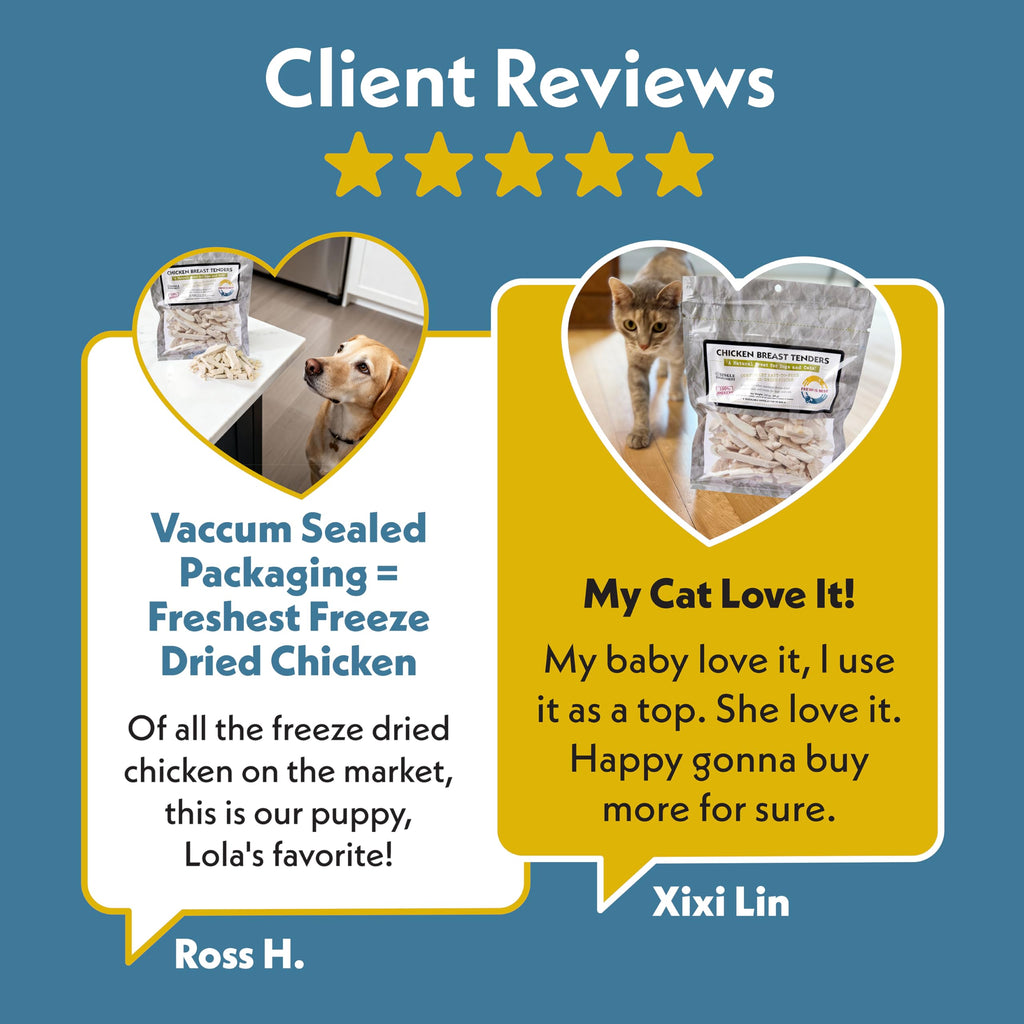 Fresh Is Best Freeze Dried Dog Treats - Raw Freeze Dried Chicken Breast for Dogs & Cats - Healthy Dog Training Treats in Resealable Zipper Bag - High-Protein Single Ingredient - Made in the USA