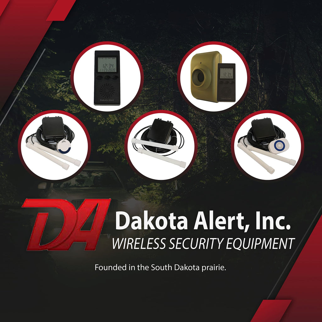 Dakota Alert Long Range Driveway Alarm Motion Detector - DCMA-4k Plus One Mile Wireless Range Alarm System - DCMT-4000 Transmitter & RE-4k Plus Receiver-Use Outdoors, Driveways, Entrances & Backyards