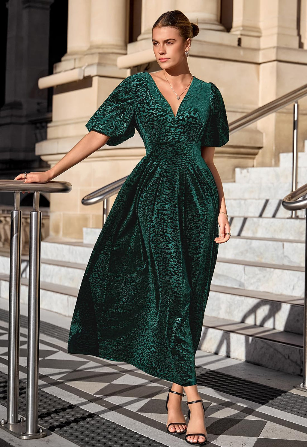 Sissyaki Women's Velvet Formal Dresses for Wedding Guest 2025 Fall Winter Dress