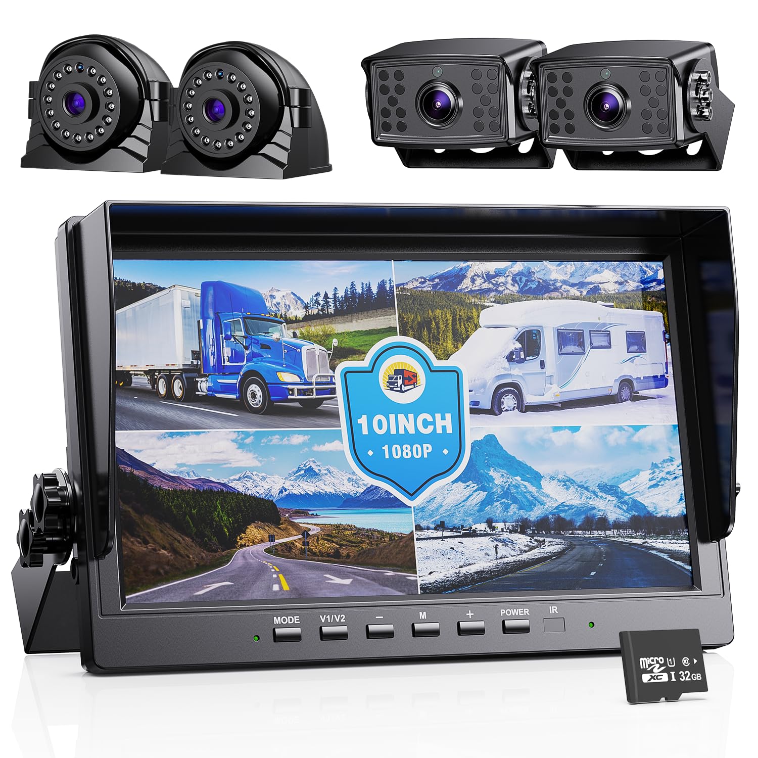 eRapta ERT01 HD Backup Camera Rear View License Plate Reverse Camera Universal for Pickup Truck Car SUV 149 Degree Perfect Angle Night Vision IP69K Level Waterproof