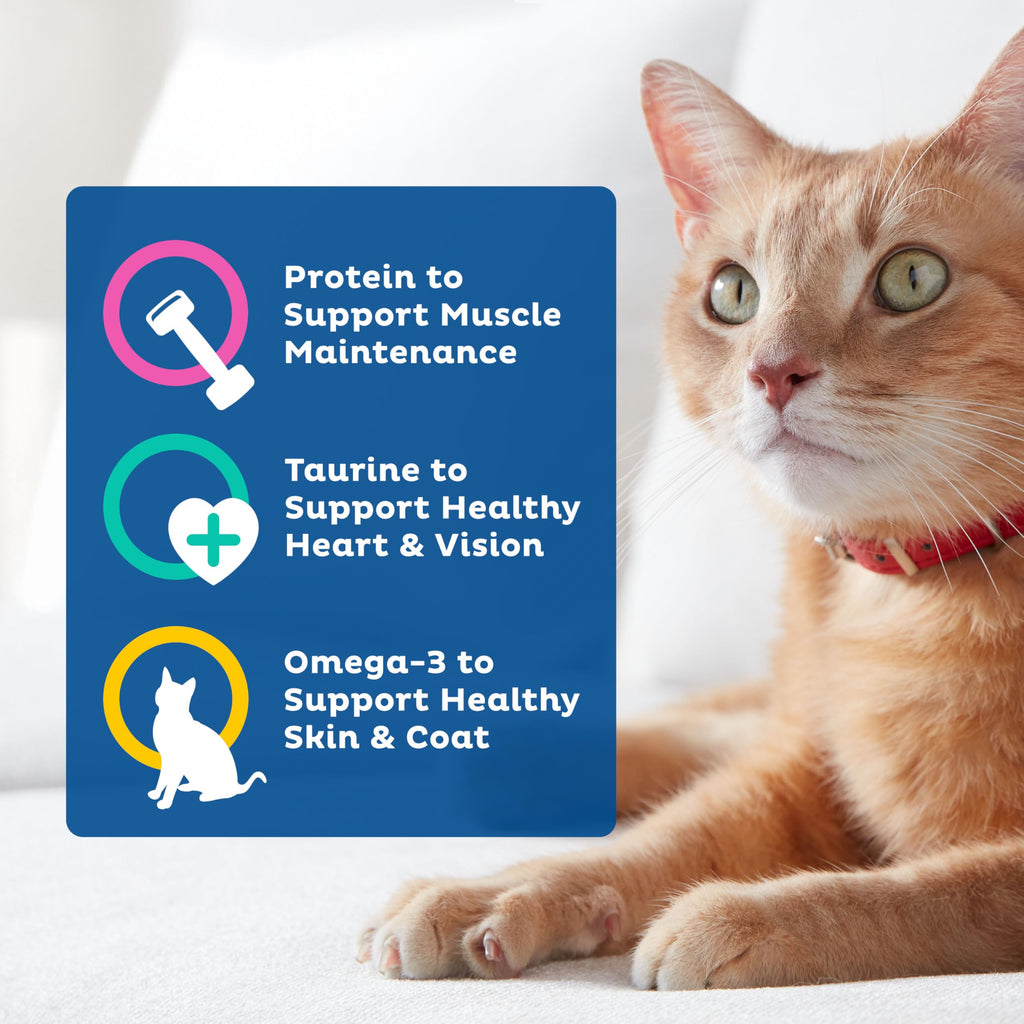9Lives Daily Essentials Dry Cat Food for Adult Cats with Chicken, Beef & Salmon Flavors, 3.15 lb. Bag (Pack of 4)