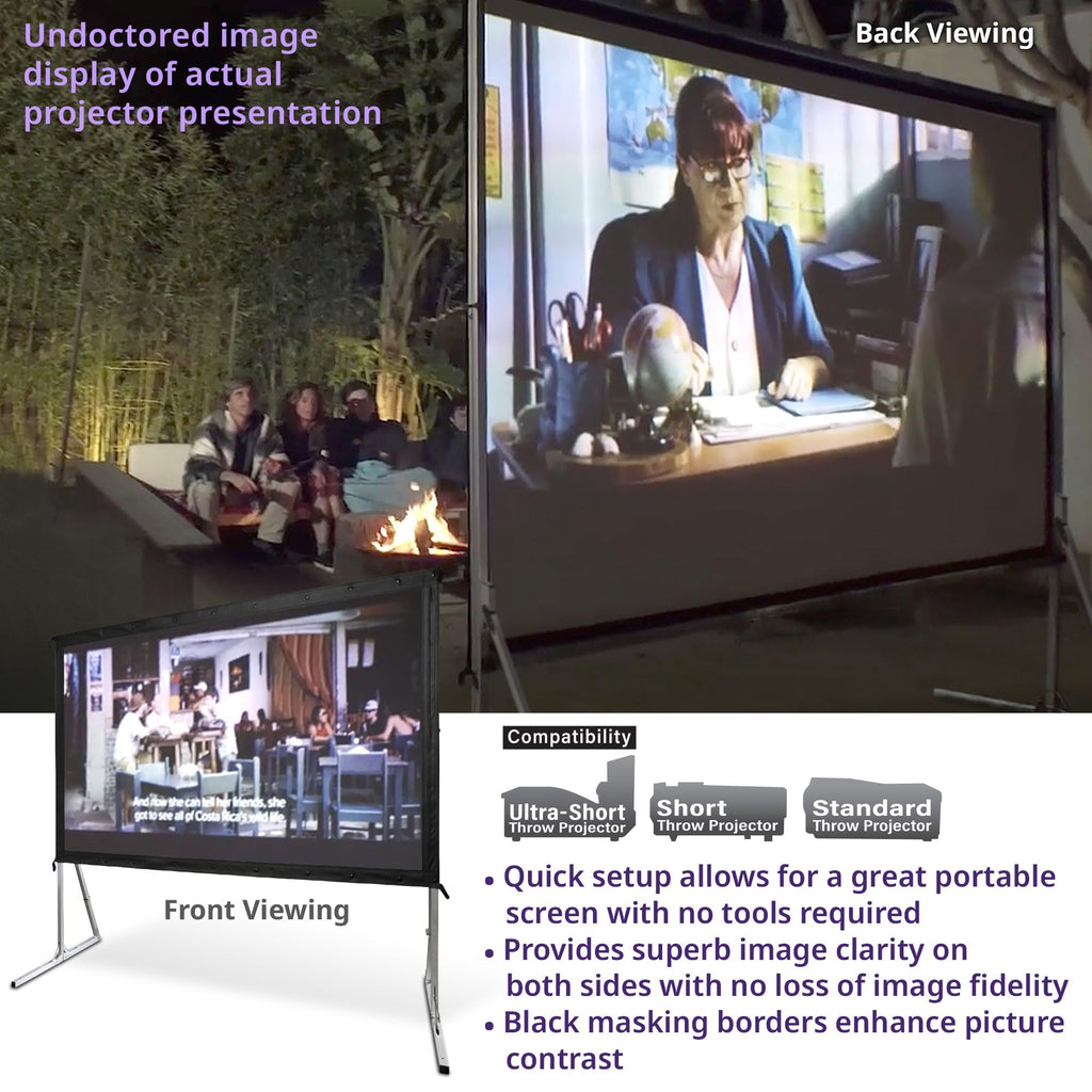 Elite Screens 100-inch Wraith Veil DUAL, 16:9, 0.8 Gain, 150° Viewing Angle, Front & Rear Projection Screen, Yardmaster 2 OMS100H2-Dual