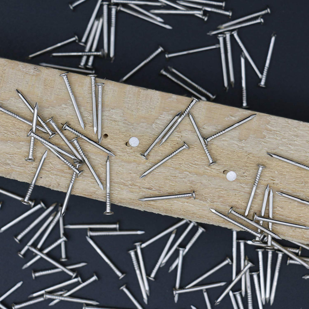240pcs Gold Hardware Nails, 1-1/2” × 14 Ga Brass Plated Wood Nails, Nails for Hanging Wall Decor, Finishing Nails, Picture Hanging Nails, Wall Nails, Roofing Nails